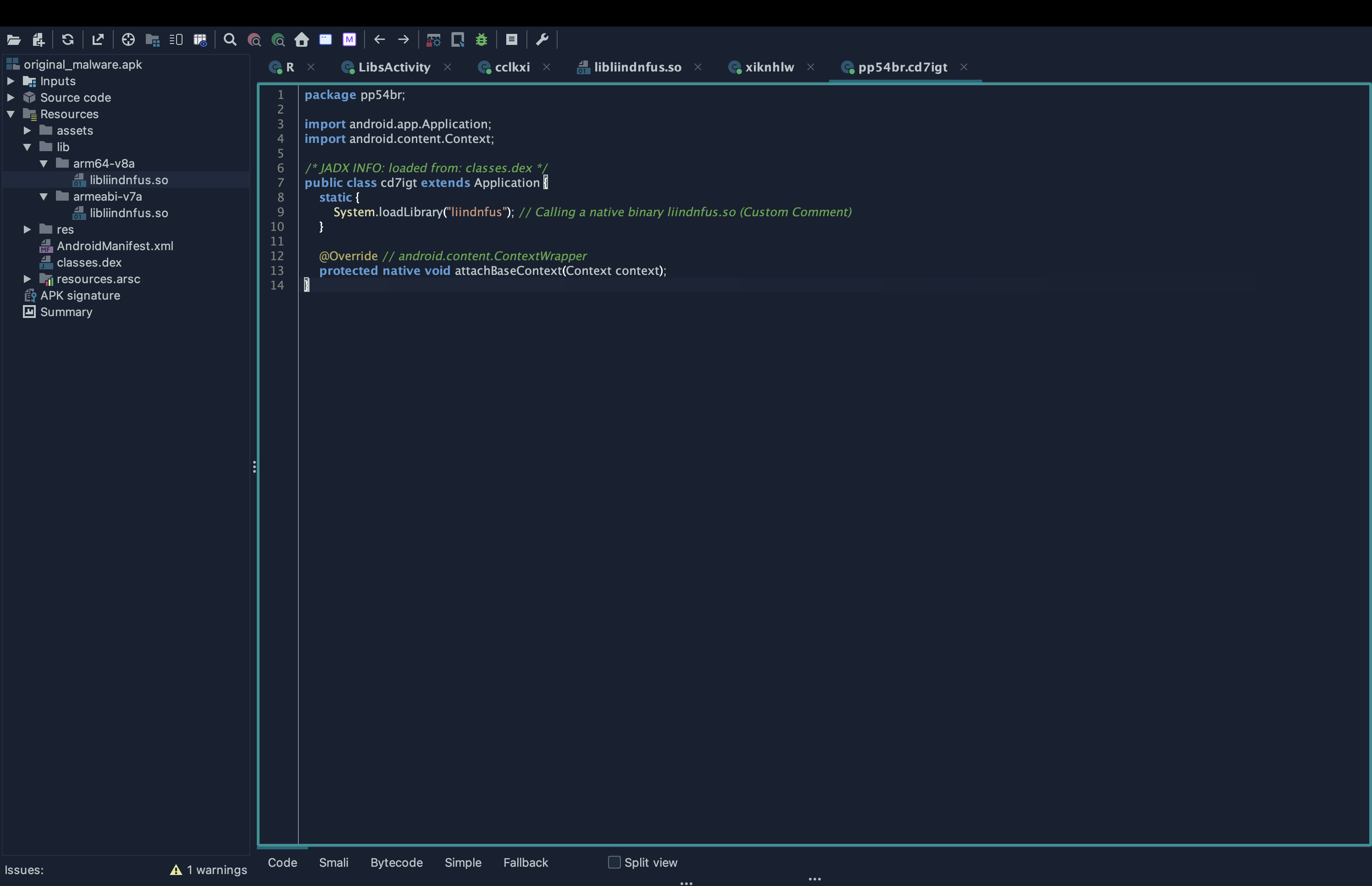 Malware loading liindnfus.so