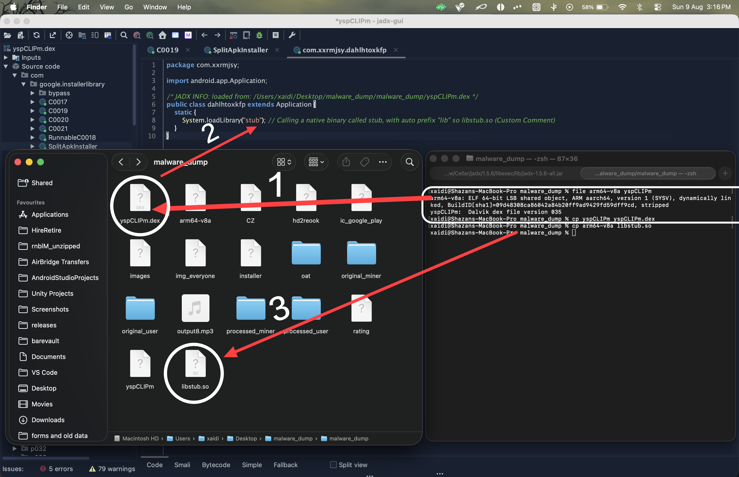 ysclipm.dex loading libstub.so in JADX